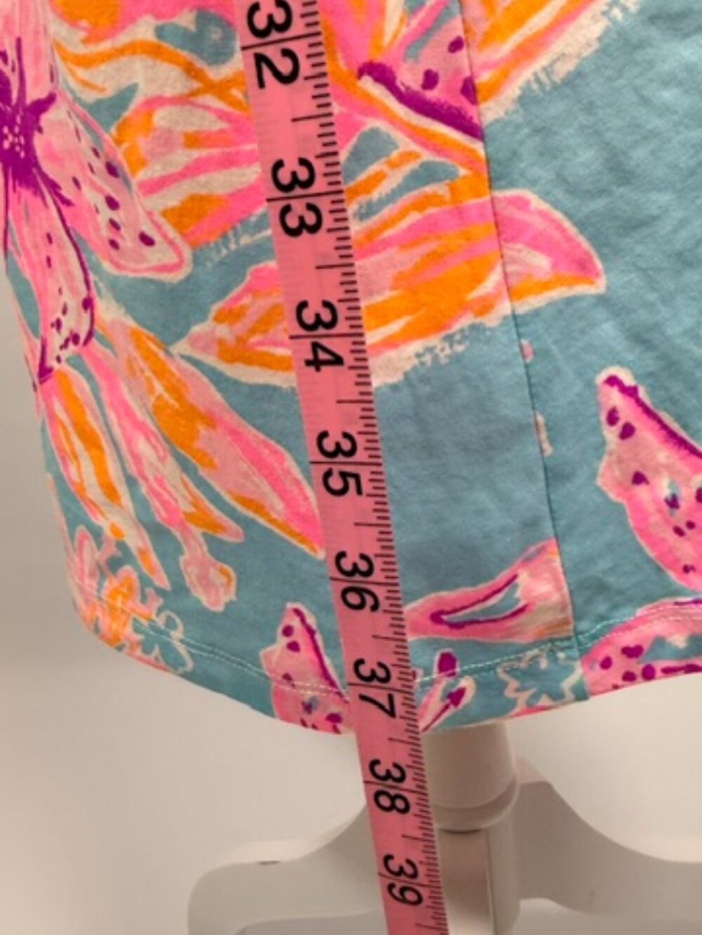 Lilly Pulitzer Margot Swing Dress Surf Blue Bonita Blooms Tassels XXL - Picture 7 of 13